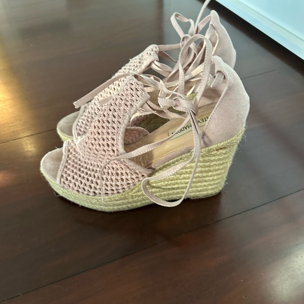 Steve Madden Pink Wedge Sandals